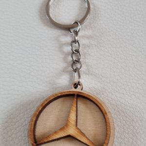Wooden Mercedes Benz 3d Keyring