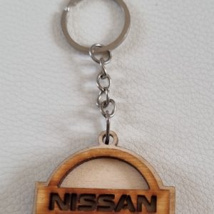 Wooden Nissan 3d Keyring