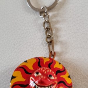 Srilankan Traditional Wooden Mask Keyring v4 (Vesmuhunu)