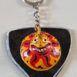 Srilankan Traditional Wooden Mask Keyring v3 (Vesmuhunu)