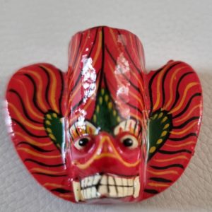 Srilankan Traditional Wooden Mask Fridge Magnet v2