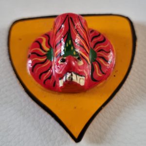 Srilankan Traditional Wooden Mask Fridge Magnet v1